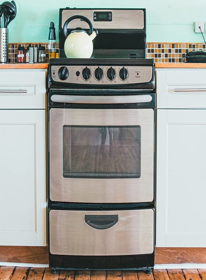 صن بيرد ورق لاصق من الفولاذ المقاوم للصدأ من صن بيرد، مقاوم للماء، فضي معدني، سهل اللصق، مناسب لأسطح المطابخ، ورق جدران لاصق، غطاء للأجهزة المنزلية، 60 سم × 254 سم - Image 5